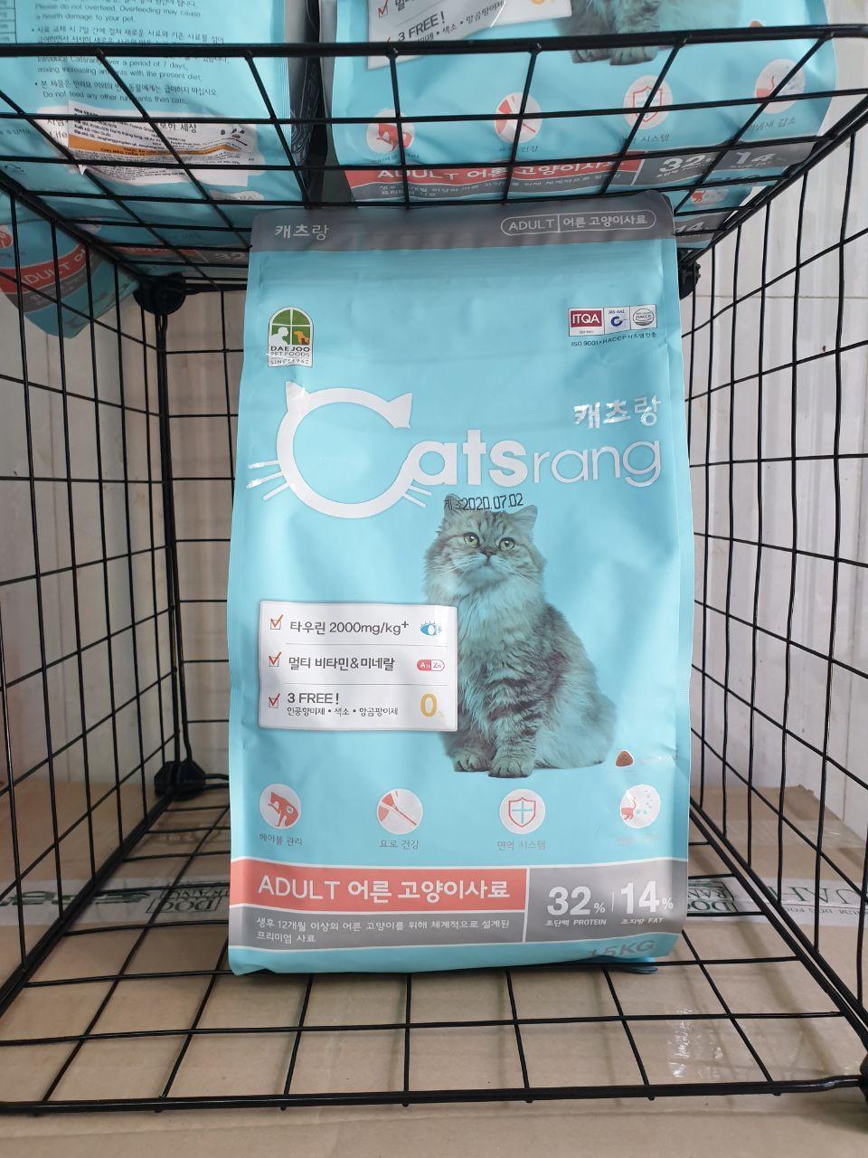 Thức Ăn Hạt Catsrang Cho Mèo Lớn Trên 1 Tuổi - 1.5Kg