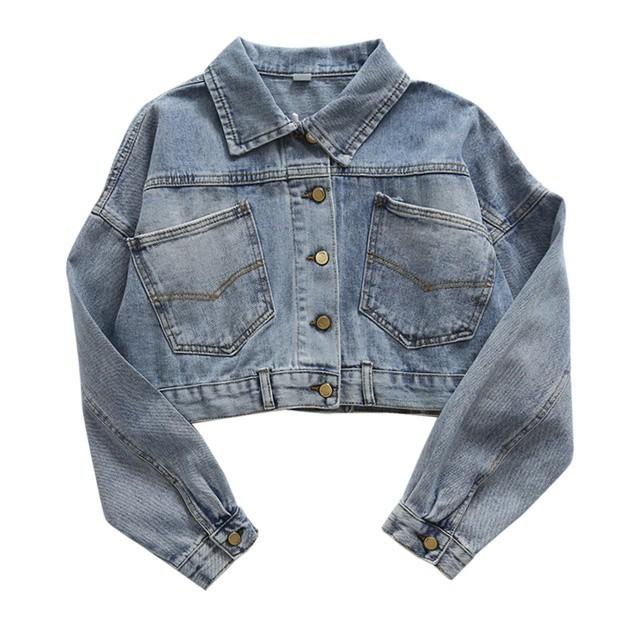 Áo khoác jean 4 CÚC SAU LƯNG bao đẹp chuẩn shop-A3043 - Như hình
