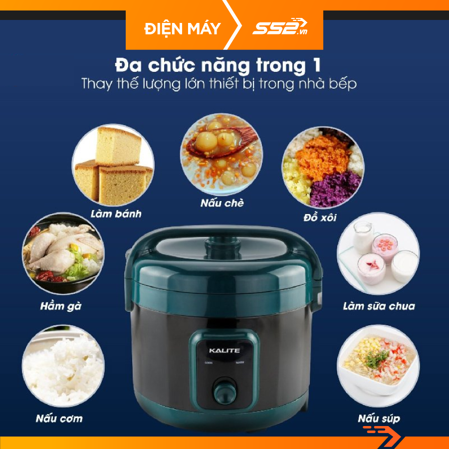 Nồi cơm điện Kalite KL 618 dung tích 1.8L nấu cơm dẻo thơm ngon - Hàng chính hãng