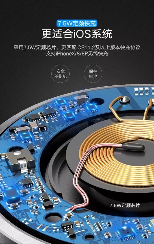 Ugreen UG50575CD181TK 10W màu Đen Đế sạc nhanh không dây cao cấp - HÀNG CHÍNH HÃNG