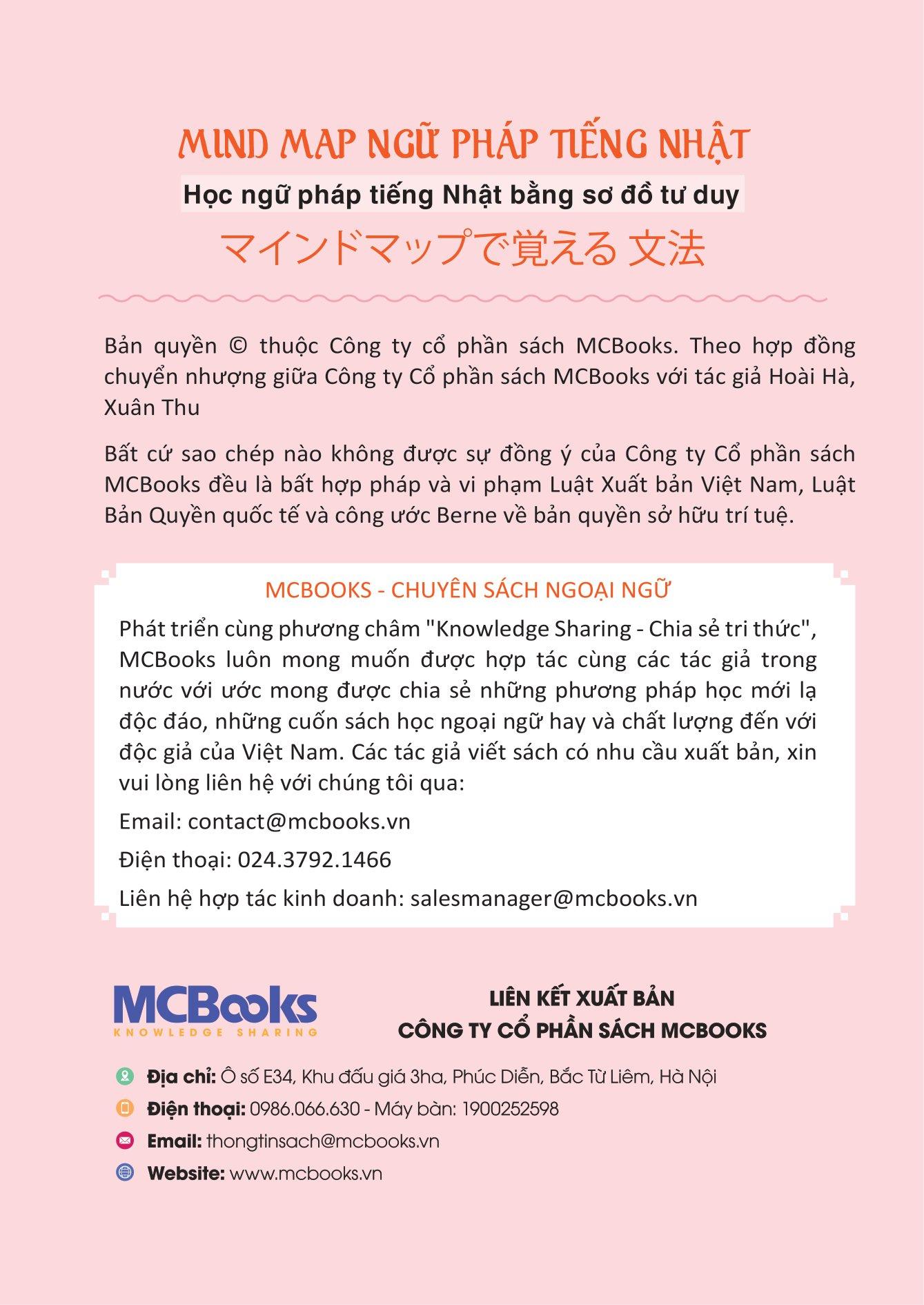 Mind Map Ngữ Pháp Tiếng Nhật - Học Ngữ Pháp Tiếng Nhật Qua Sơ Đồ Tư Duy - Dành Cho Trình Độ Sơ Cấp