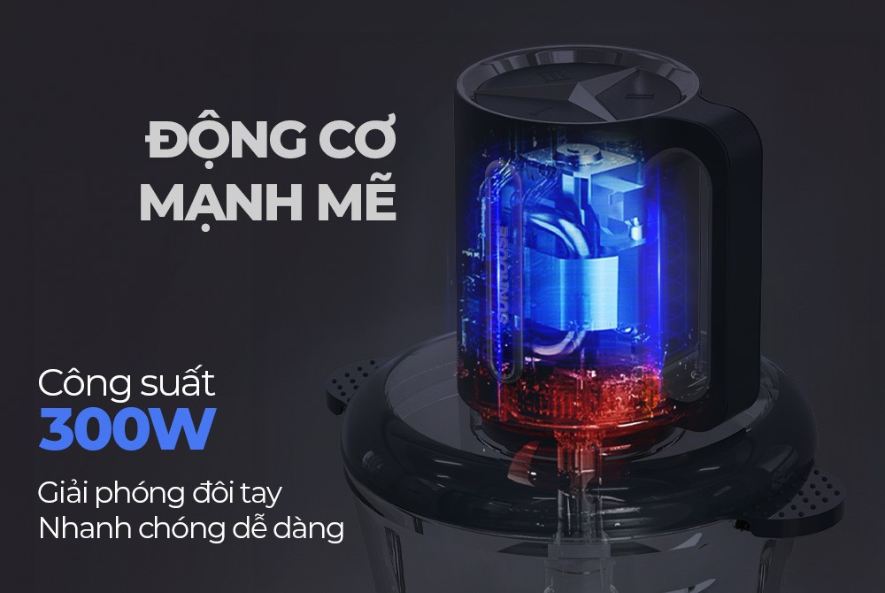 Máy xay thịt Sunhouse SHD5403 - Công suất 300W - Dung tích 1.8L - Đa chức năng - Hàng chính hãng