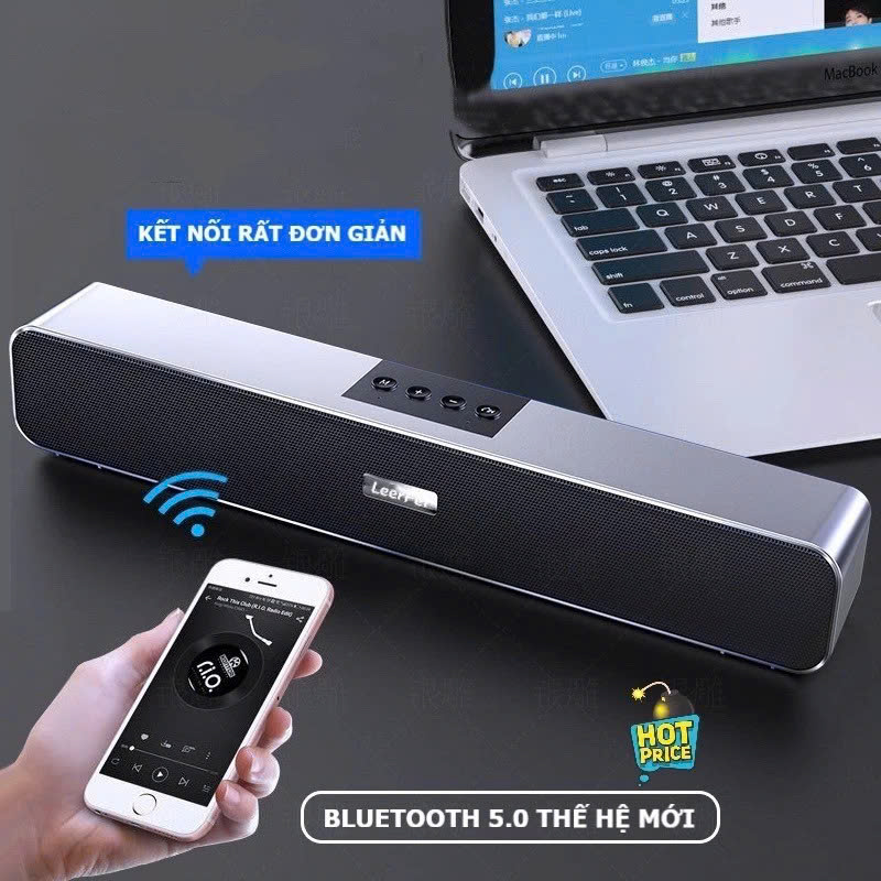 Loa Bluetooth Không Dây Cao Cấp PRO BASS Âm Thanh Nghe Nhạc Siêu Đã Tương Thích Điện Thoại Máy Tính Laptop Tivi - Hàng Chính Hãng