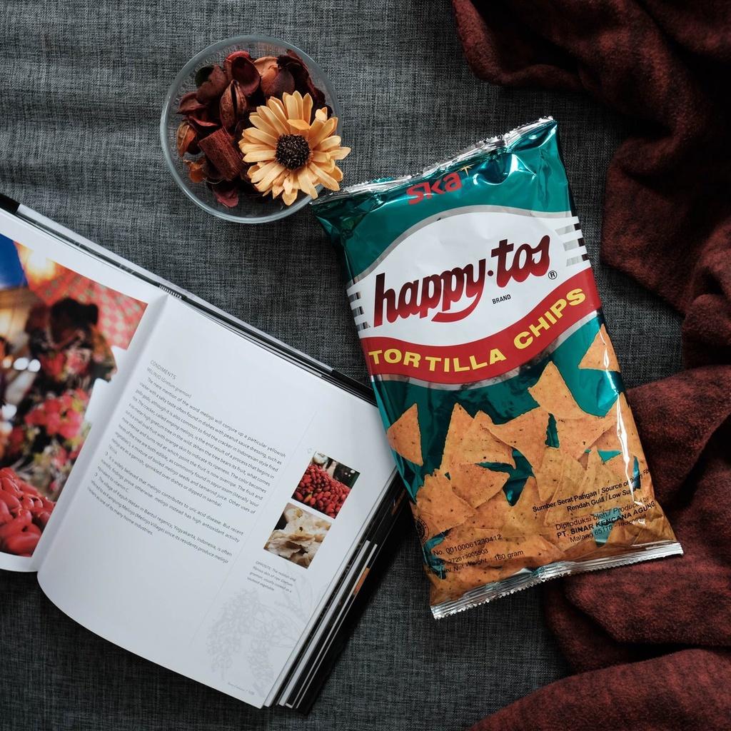 Snack Bắp Ăn Liền Happy Tos Bắp Vị Phomai Cheddar Gói 160g - Nhập Khẩu Indonesia