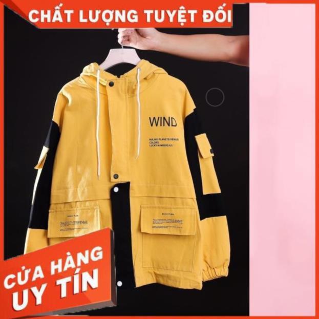 Hình ảnh  Áo Khoác Kaki Wind Form Unisex Nam Nữ Mặc Đẹp-Chất Đẹp Như Ảnh