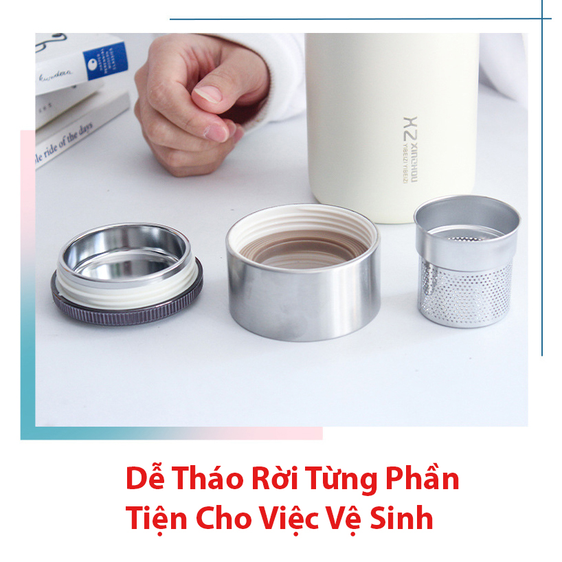 Bình Giữ Nhiệt Cao Cấp Inox 316 Dung Tích 1000ml Có Lõi Lọc Trà Giữ Nhiệt 8 Tới 12 Tiếng ( Tặng Kèm Phụ Kiện )