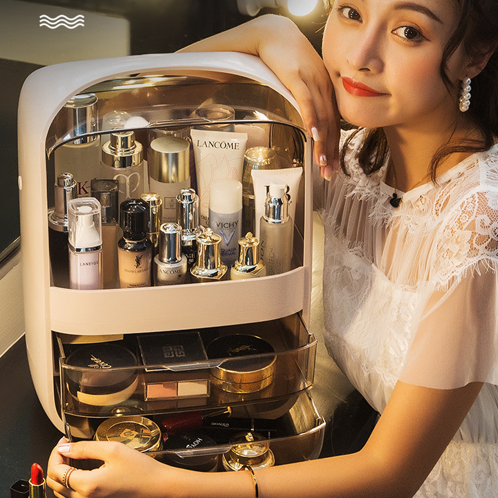 Hộp đựng đồ trang điểm đa năng cao cấp để bàn - Tủ Hộp đựng trang điểm mỹ phẩm mini nhiều ngăn Bền đẹp DH-DGD2010