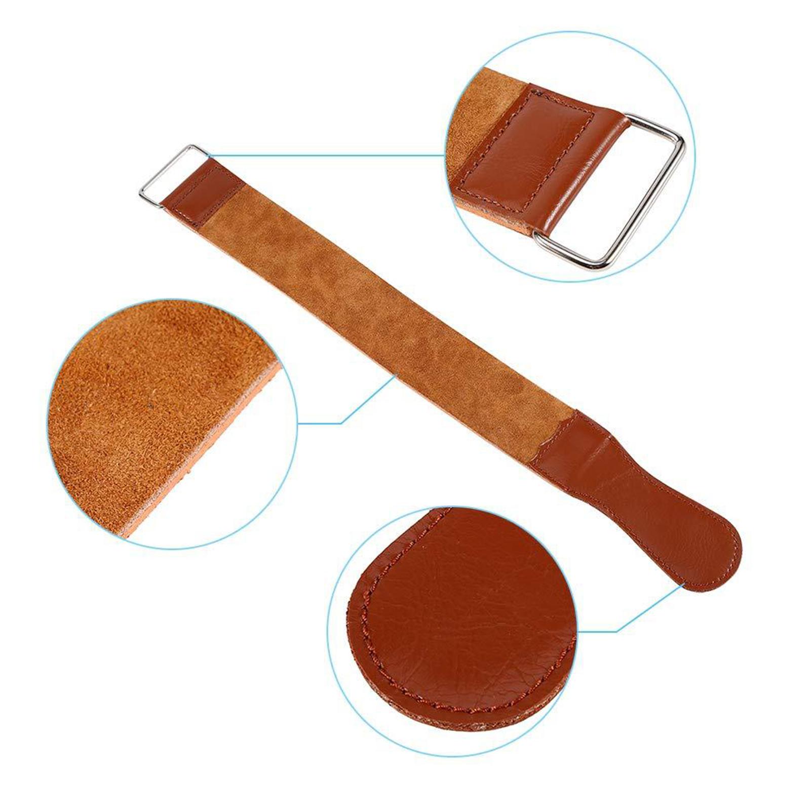 Bộ đá mài bao gồm đá mài hai mặt, đế tre, dao mài da, dao cạo da, sáp đánh bóng, chỉnh đá và hướng dẫn góc