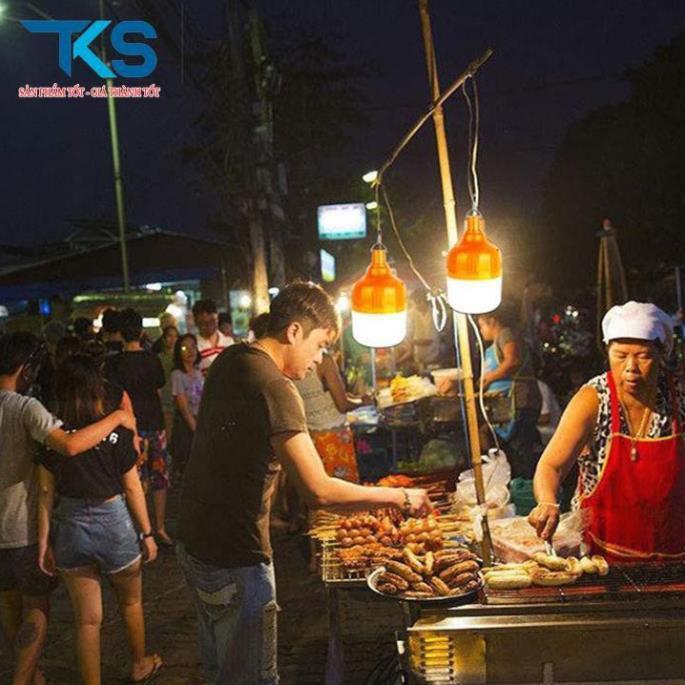 Bóng đèn tích điện 6-8h loại 100w sạc tích điện có móc treo