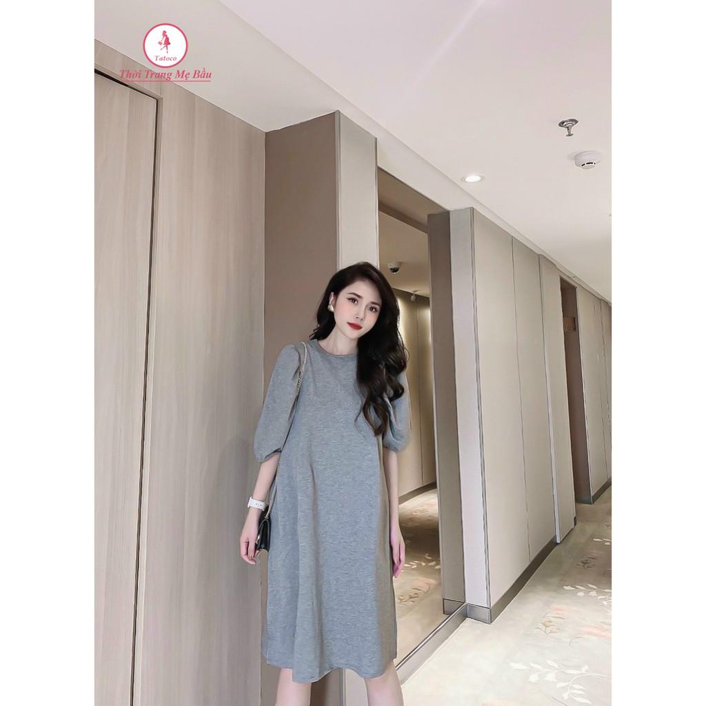 Váy Bầu Suông tay bồng size : 45 -75KG  ảnh thật