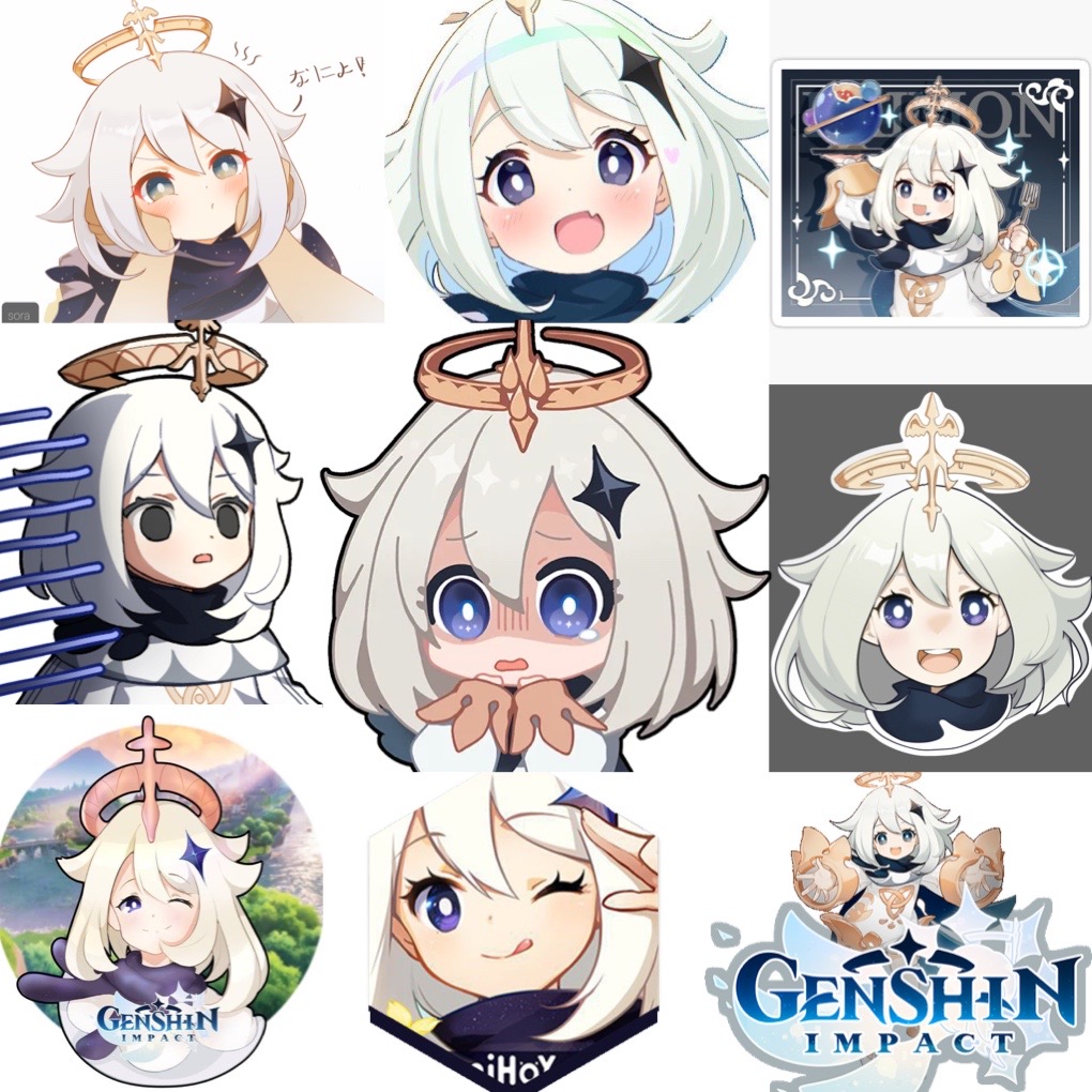 Ảnh Sticker paimon Hololive 30-60 cái khác nhau/ hình dán Hololive paimon