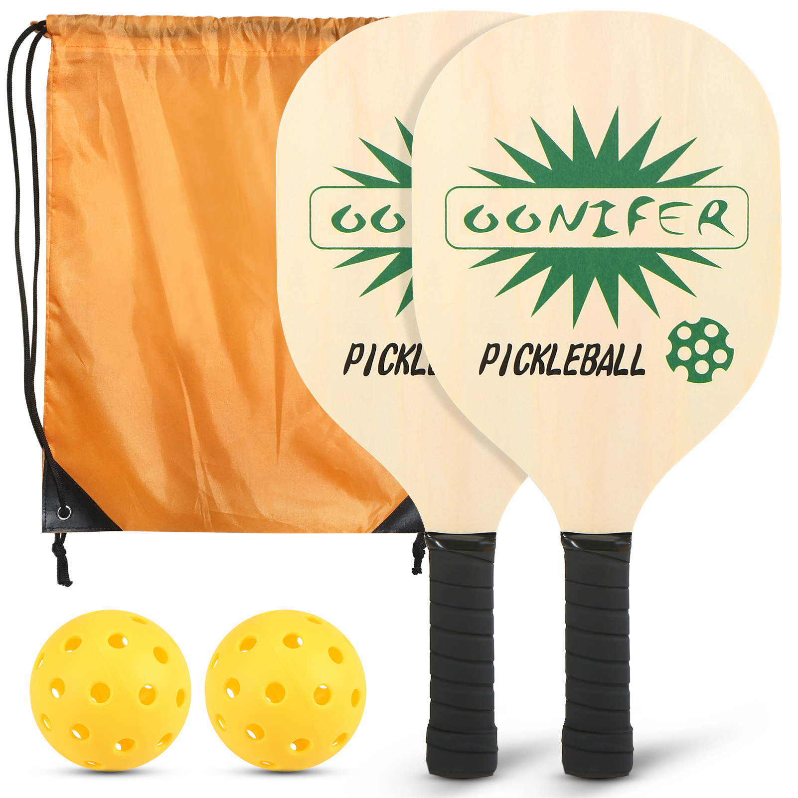 Bộ Vợt Đánh Bóng Pickleball Trọng Lượng Nhẹ Kèm Túi Đựng Và 2 Quả Bóng