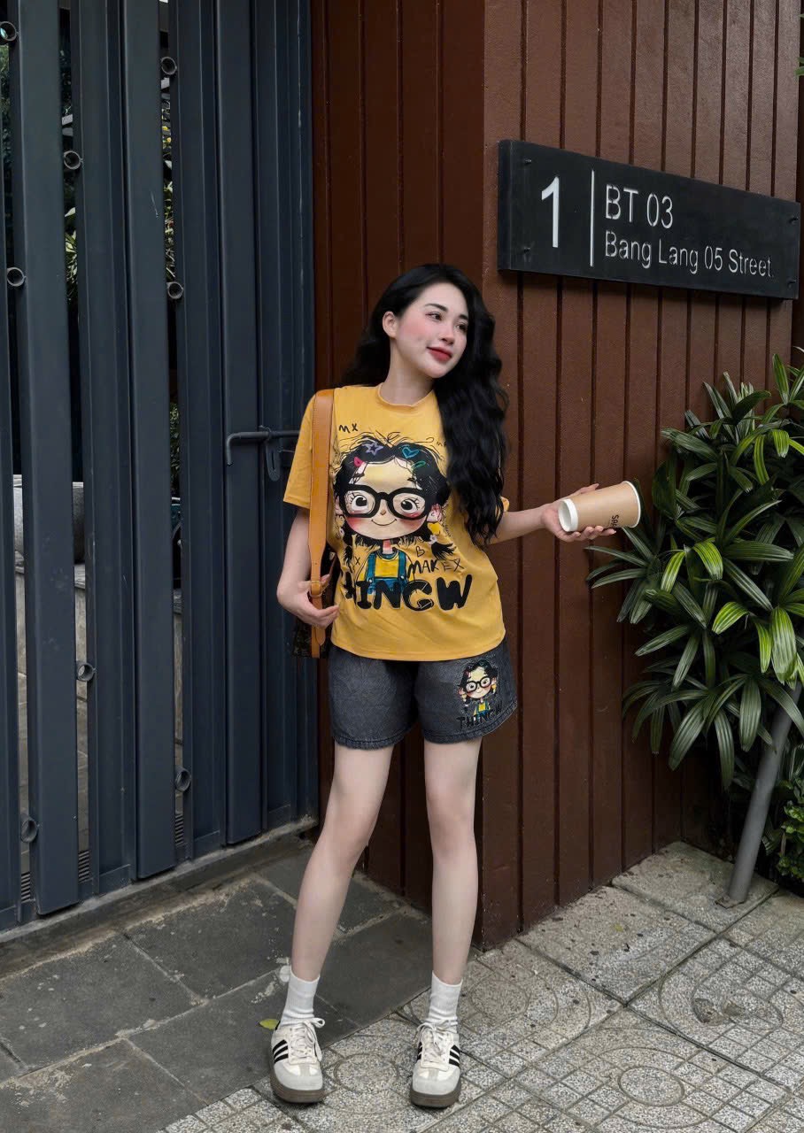 Set bộ cô gái tóc xù