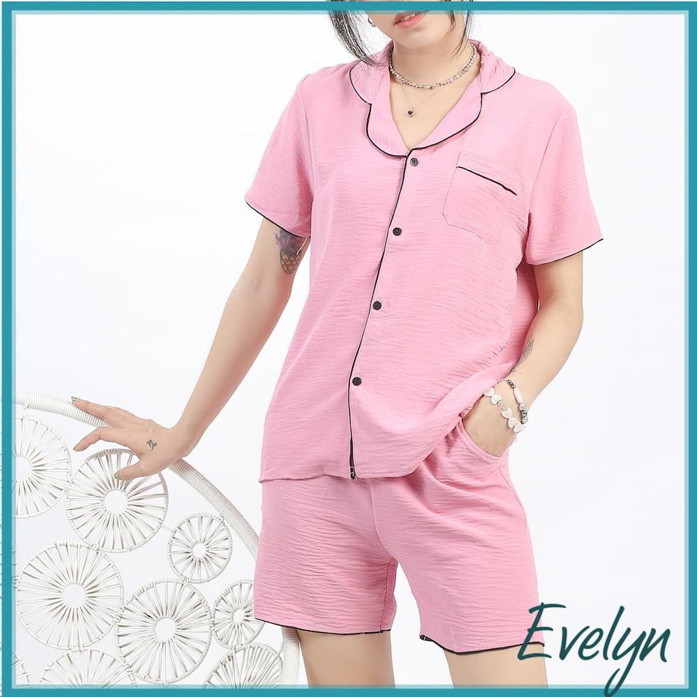 Bộ mặc nhà nữ mùa hè pijama đồ ngủ nữ Evelyn chất đũi mát kiểu dáng basic
