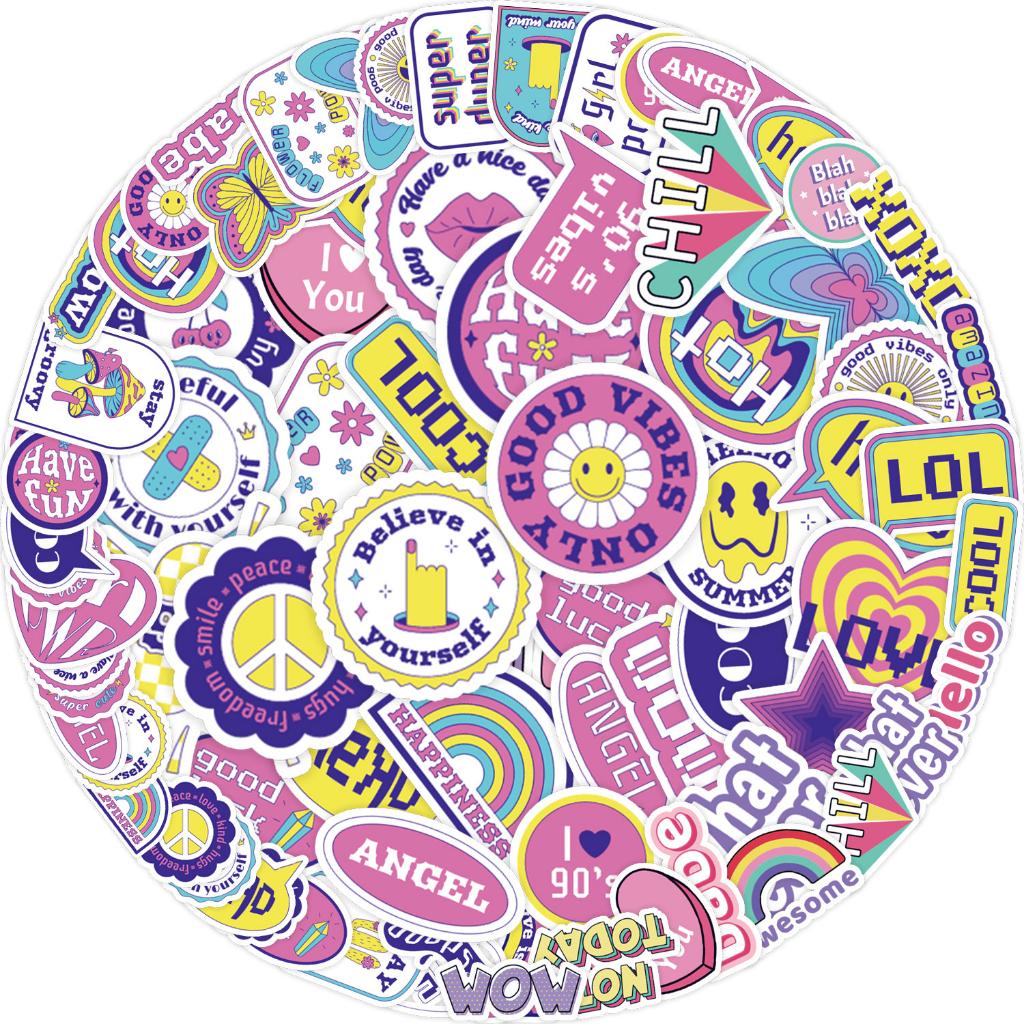 Sticker MOTIVATION hoạt hình cute trang trí mũ bảo hiểm,guitar,ukulele,điện thoại,sổ tay,laptop-mẫu S125