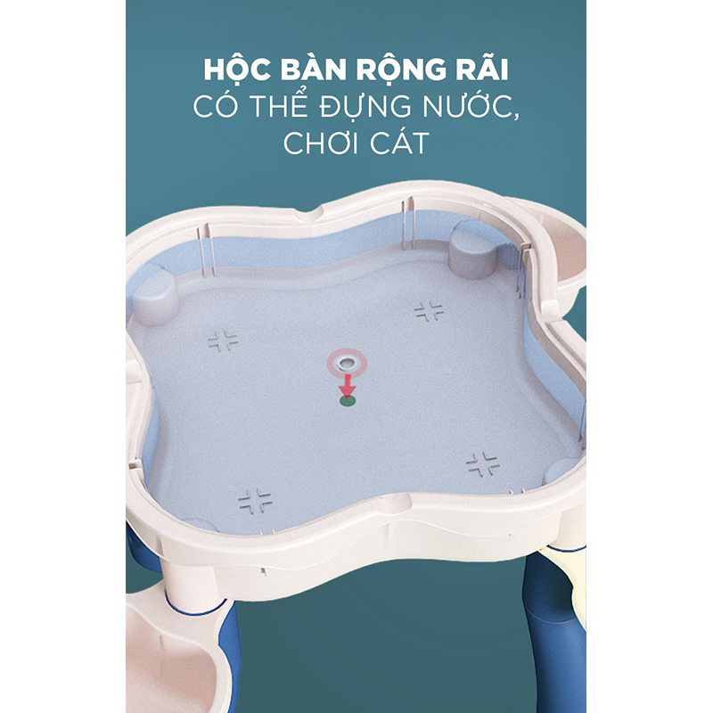 Đồ Chơi PEEK A BOO Bàn Học Kèm Ghế Cho Bé Size Vừa H602-B