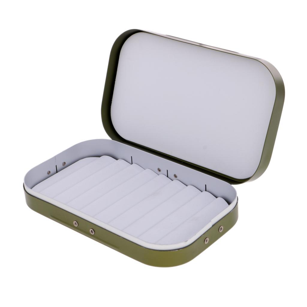 2pcs Waterproof Aluminum Alloy Slit Foam Fly Fishing Boxes Flies Tackle Box 2 Color