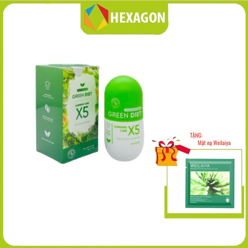 Thảo mộc hỗ trợ cải thiện cân nặng Green Diet Slimming Care X5