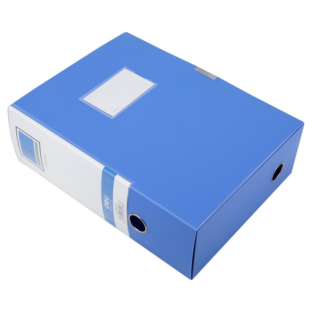 File hộp Deli - 5cm/7cm/10cm - chất liệu PP tốt - Xanh dương - 1 chiếc - W31115 / W31116 / W38117
