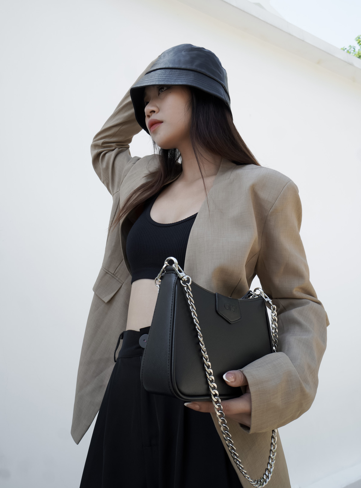 Túi Xách Nữ Kẹp Nách Dây Xích Dây Da Đeo Chéo FLORA BAG Thương Hiệu GIPSY