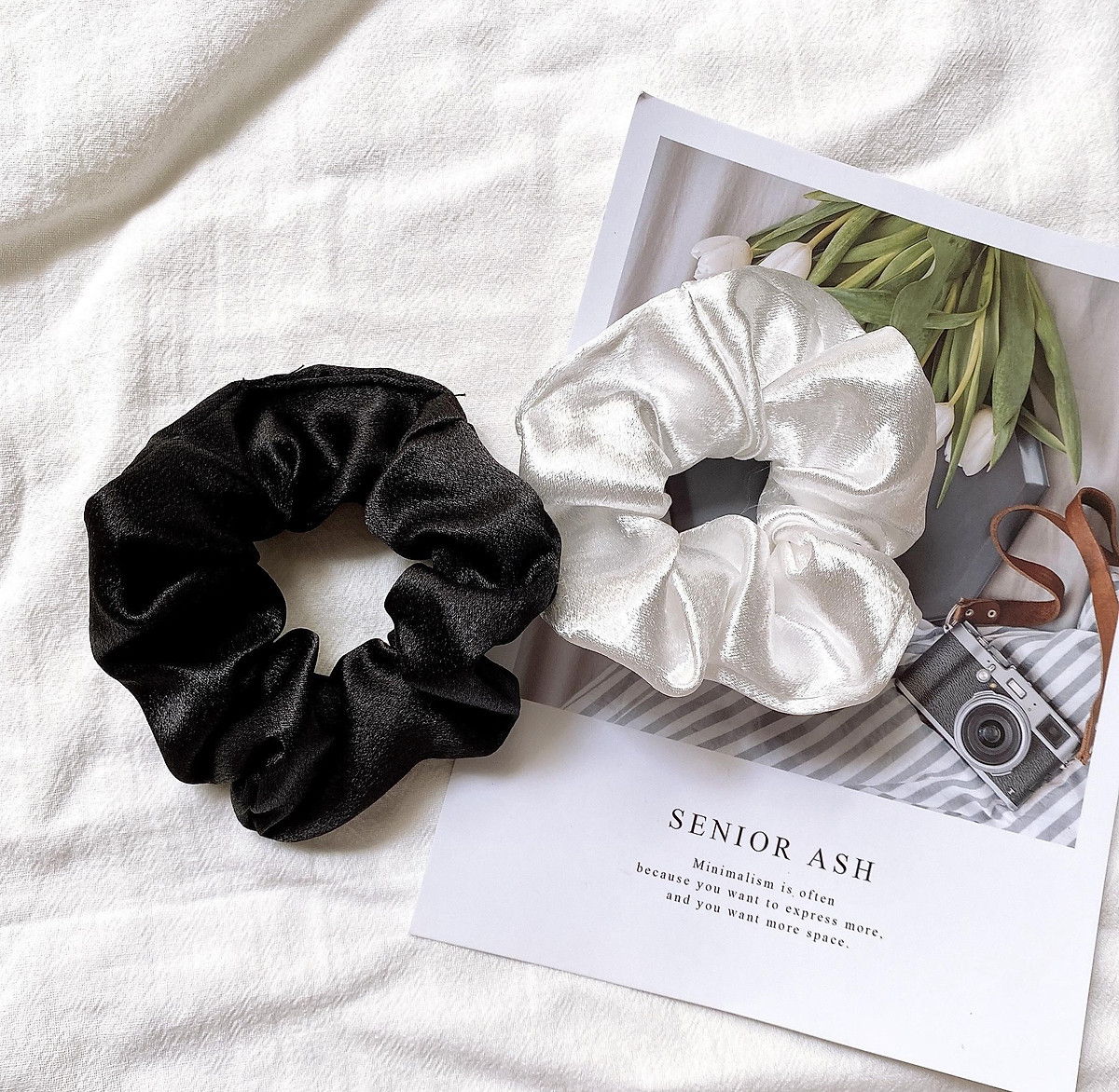 Cột Tóc Vải Scrunchies, Dây Buộc Tóc Scrunchies Nhiều Màu Hàn Quốc SC03 cực kì xinh xắn