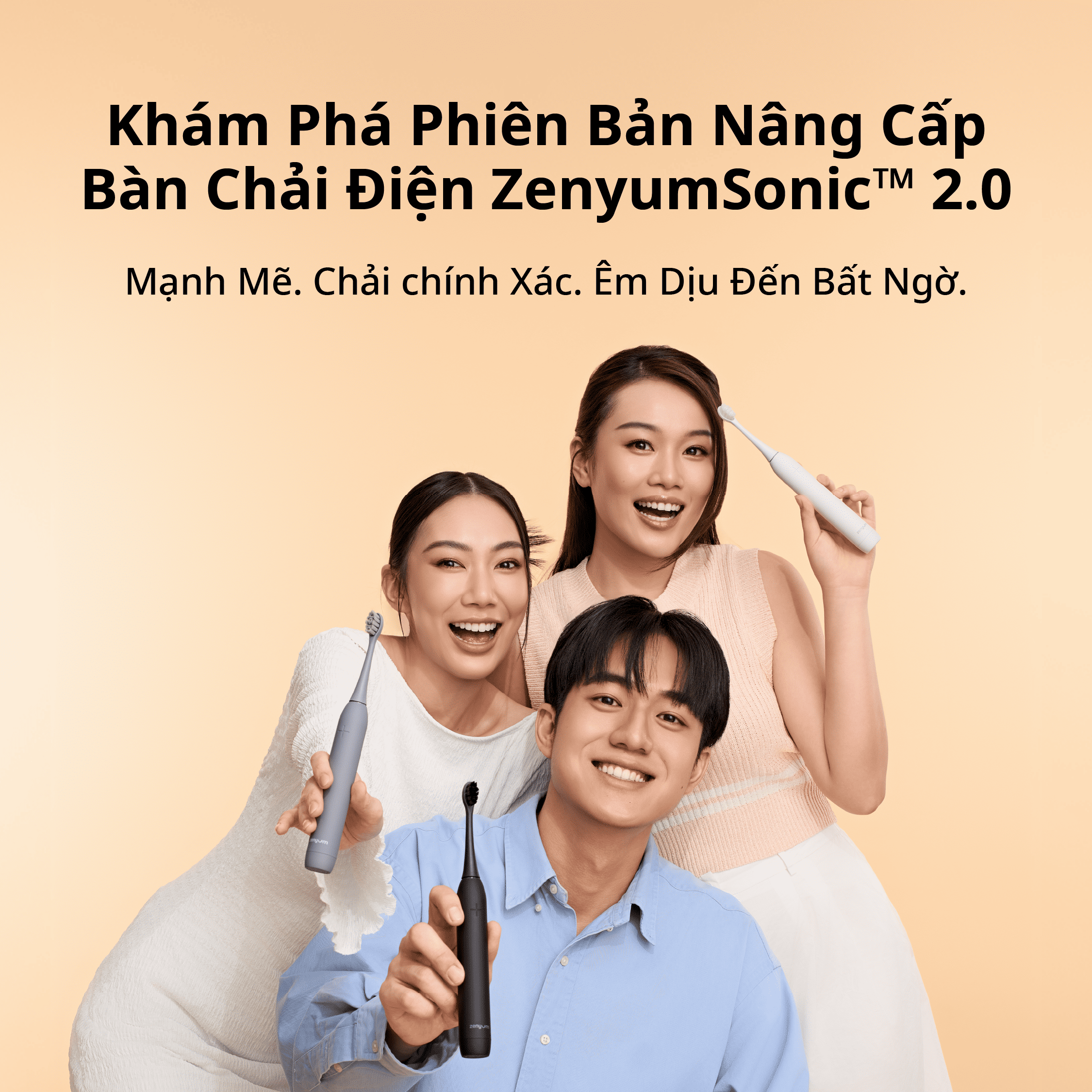 Bộ Bàn Chải Điện Zenyum Sonic 2.0 + 3 Đầu Thay Thế Công nghệ Singapore - Màu Tím