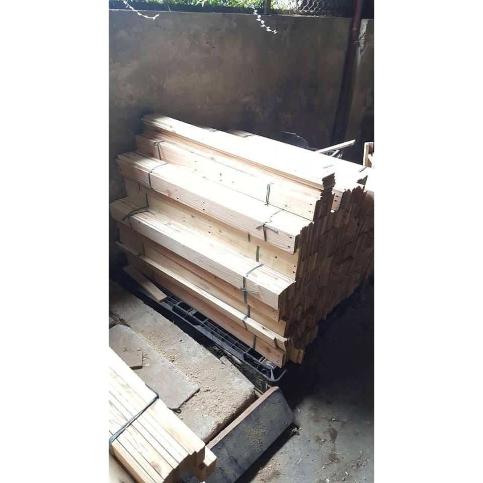 5 thanh pallet gỗ thông Dài 60 và 80cm - thanh gỗ pallet đã bào 4 mặt