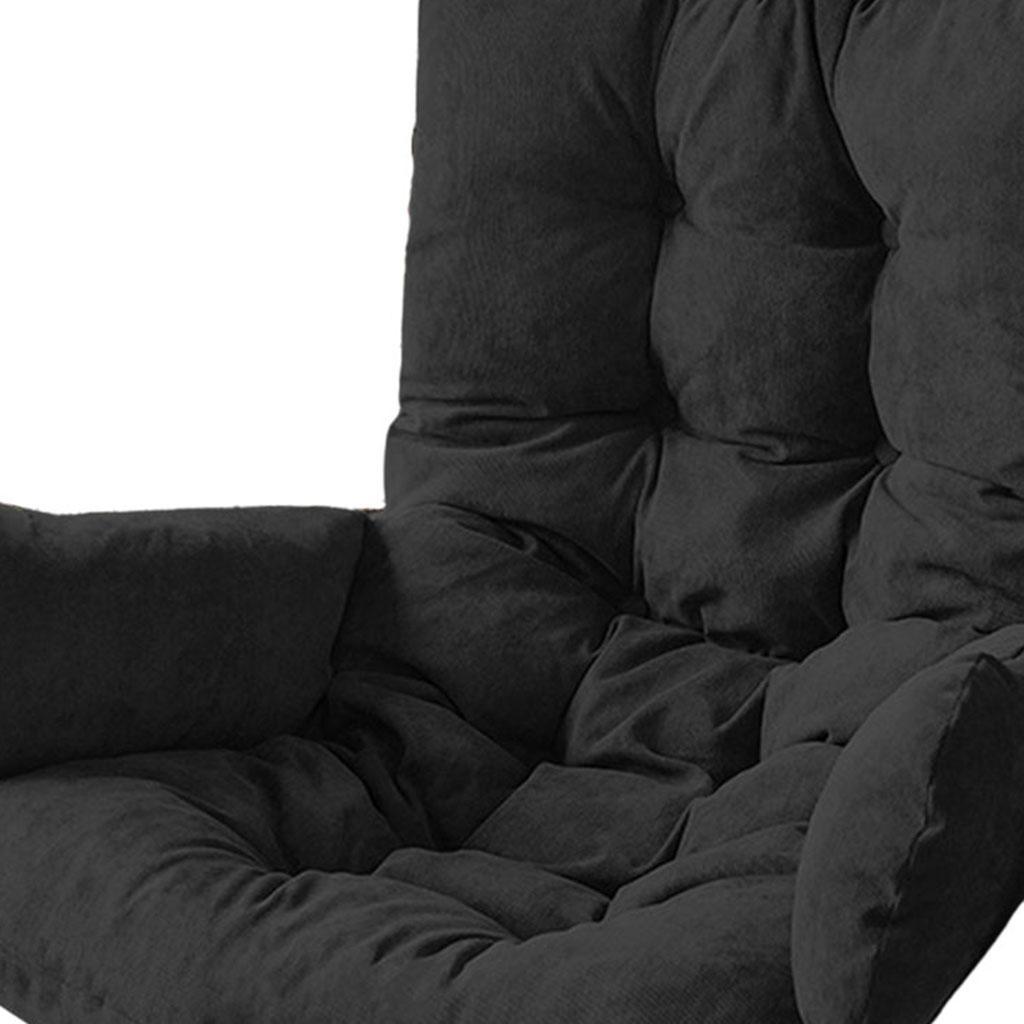 Hanging Basket Chair Cushion Egg Chair Garden Swing Seat Cushion Black