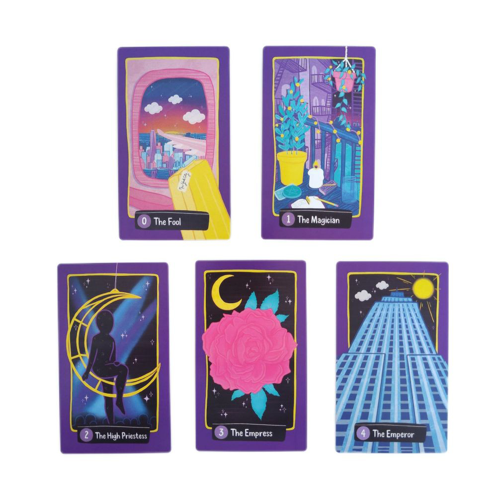 Bộ Bài Midnight City Tarot 78 Lá Bài 7x12 Cm Tặng Đá Thanh Tẩy
