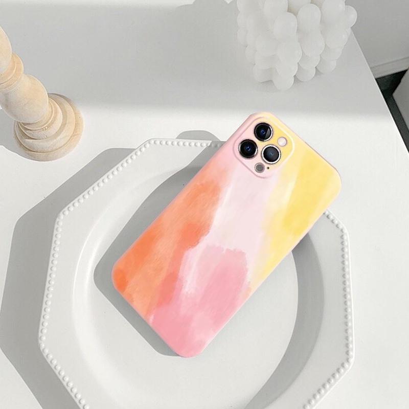 Watercolor Phone Case for Vivo Y12s Y31 2021 Y91 Y93 Y95 Y20i Y11 Y20 Y12 Y12i Y17 Y15 Y30 Y50 Y53 Y30i Y91C Y20s Y51 2020 Gradient Matte Soft Silicone Back Cover