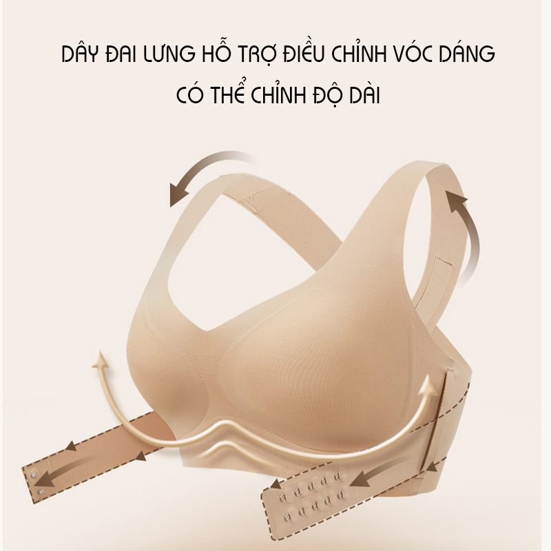 Áo Lót Nữ Chống Gù Cải Thiện Vóc Dáng Không Gọng Đệm Mỏng Không Lộ Vết B201