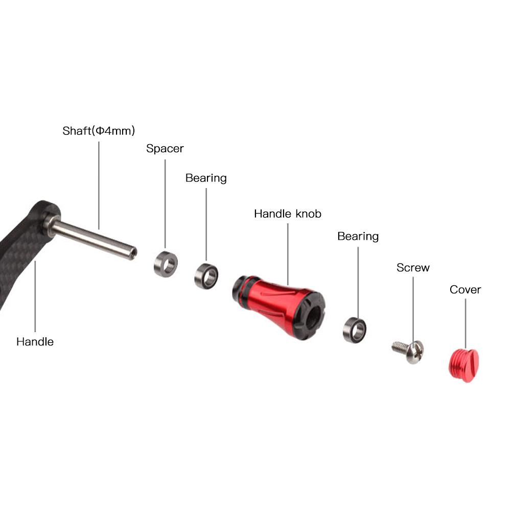 Tay cầm máy câu cá trái phải bằng sợi carbon siêu nhẹ chống mài mòn