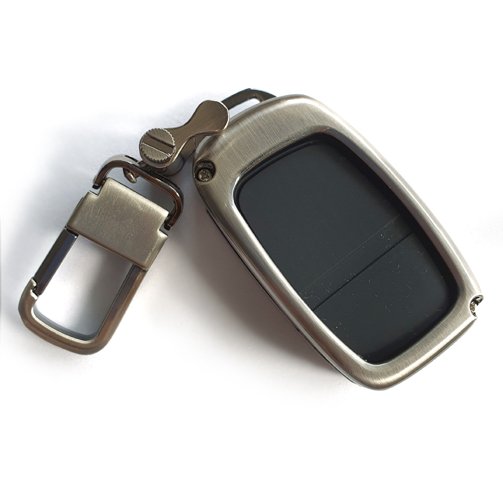 Ốp bảo vệ chìa khóa xe Hyundai 3 nút bằng inox cao cấp sang trọng PKXH-145