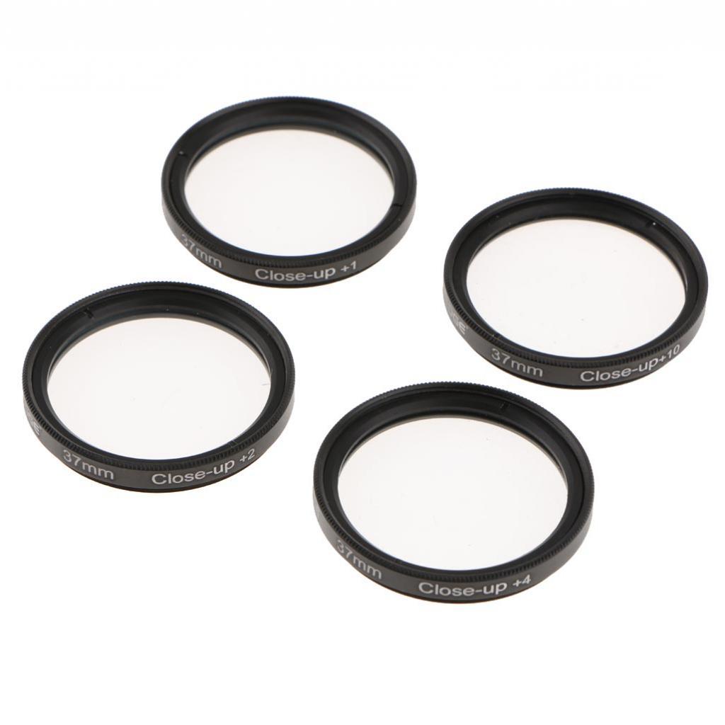 37mm Macro Close Up Lens Filter Kit +1 +2 +4 +10 + Bag for Canon  Sony