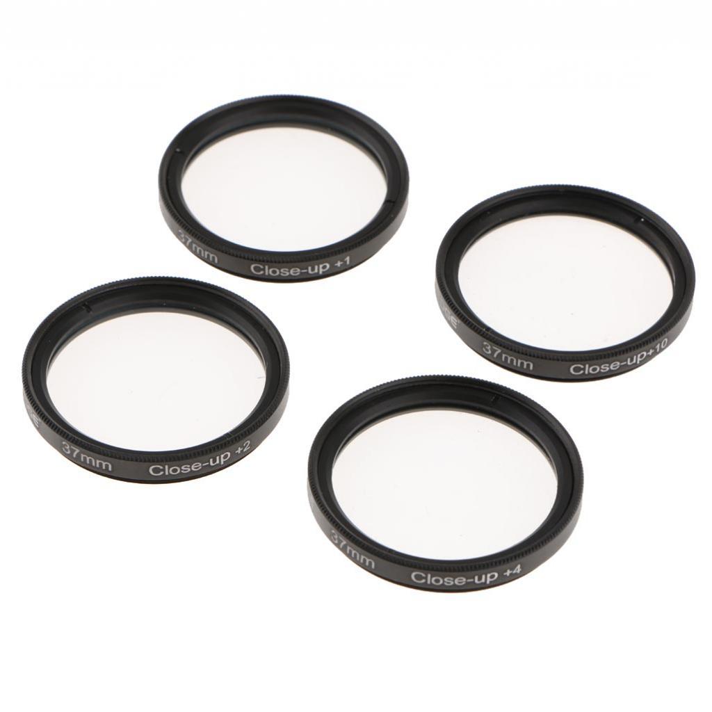37mm +1+2+4+10 Close Up Macro Lens Filter Kit With Bag For Canon Nikon Sony DSLR