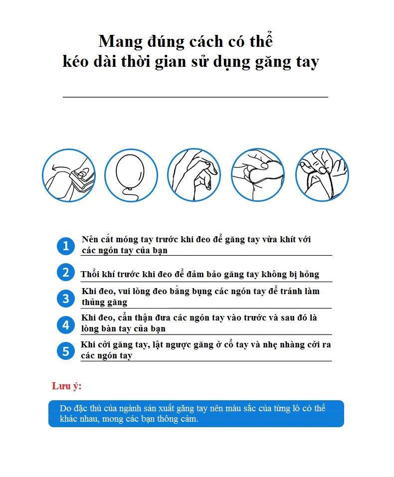 Găng Tay TPE Siêu Dai Không Bột, Làm Bằng Nhựa Dẻo, Dùng Trong Thực Phẩm, Vệ Sinh (100 Cái/Hộp) - Hàng Chính Hãng