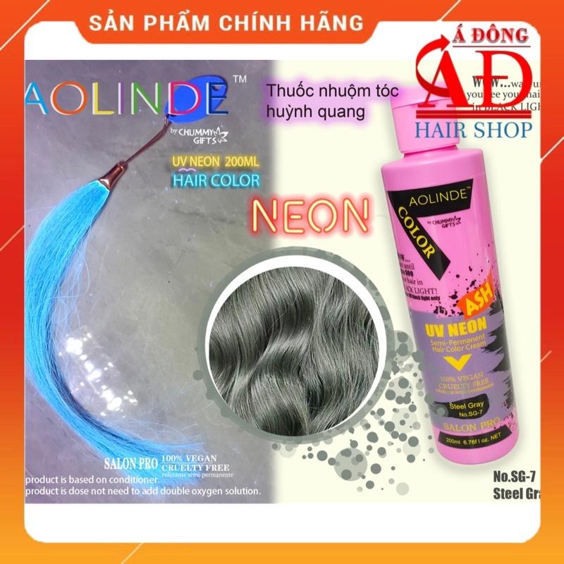MÀU NHUỘM TÓC PHẢN QUANG HIGHLIGHT PHÁT SÁNG TRONG ĐÊM DƯỚI ĐÈN UV NEON AOLINDE 200ML