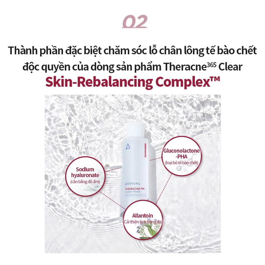 Nước Cân Bằng Da AESTURA THERACNE365 Clear Toner 150ml