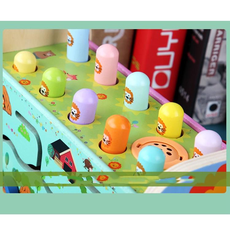 Đồ Chơi Đập Chuột Kèm Đàn Xylophone 3in1 Bằng Gỗ Cho Bé Phát Triển Trí Tuệ