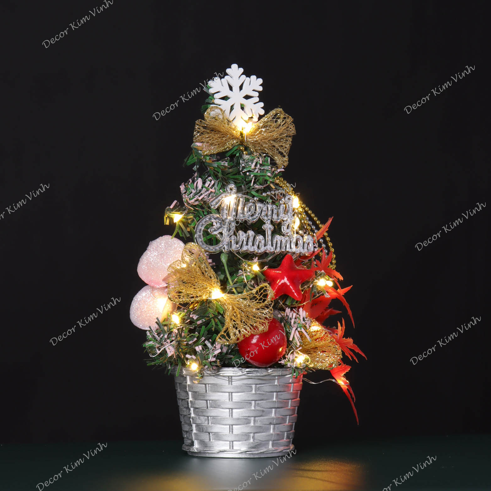 Cây Thông Nhí TNM14 Cây 20cm Trang Trí Giáng Sinh Cây Thông Noel