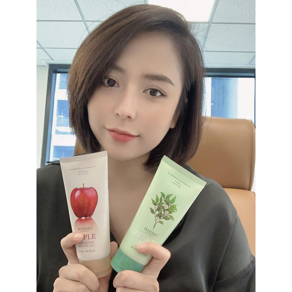 Gel tẩy da chết thu nhỏ lỗ chân lông chiết xuất táo đỏ lên men WHISIS Apple Pore Refine Peeling Gel dung tích 120ml