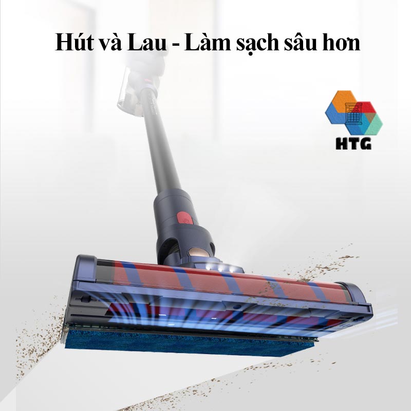 Máy Hút Bụi Không Dây Cầm Tay Xinshe Z5Plus hút và lau, lực hút siêu mạnh 25000Pa, dùng đến 50 phút, hút nệm sâu, hàng chính hãng