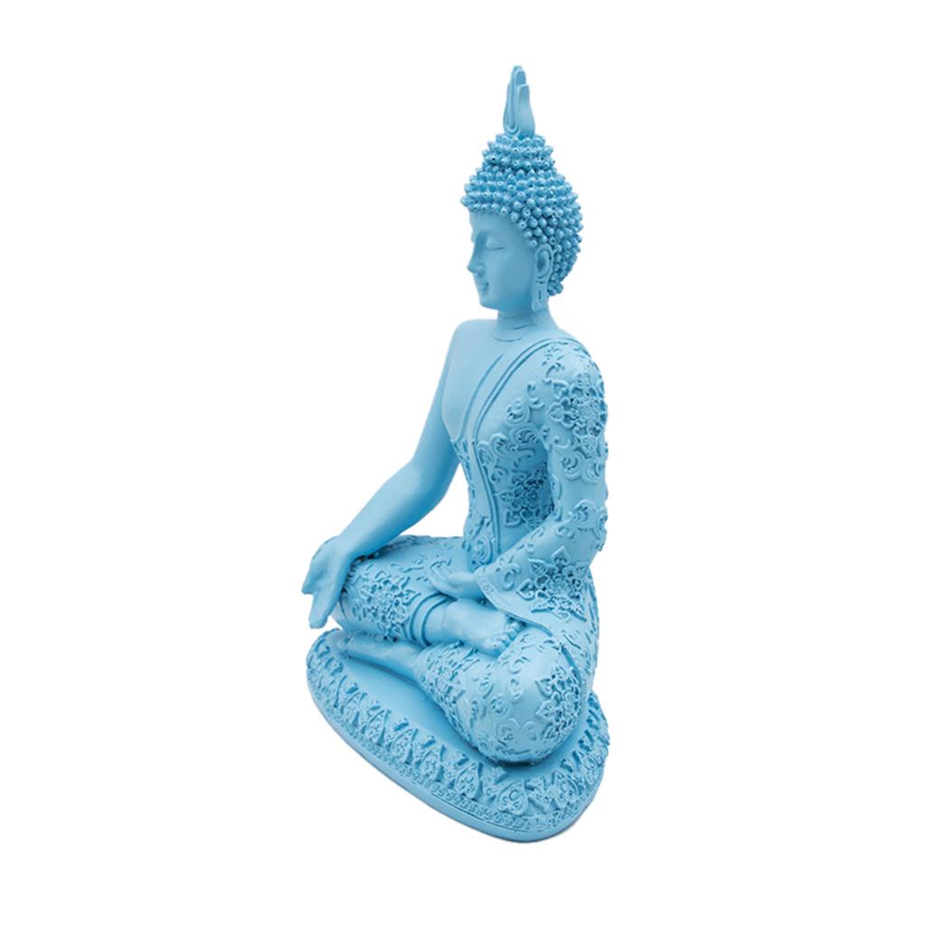 Cottage Resin Meditation Buddha Statue Marble Sculpture Handmade Decoration