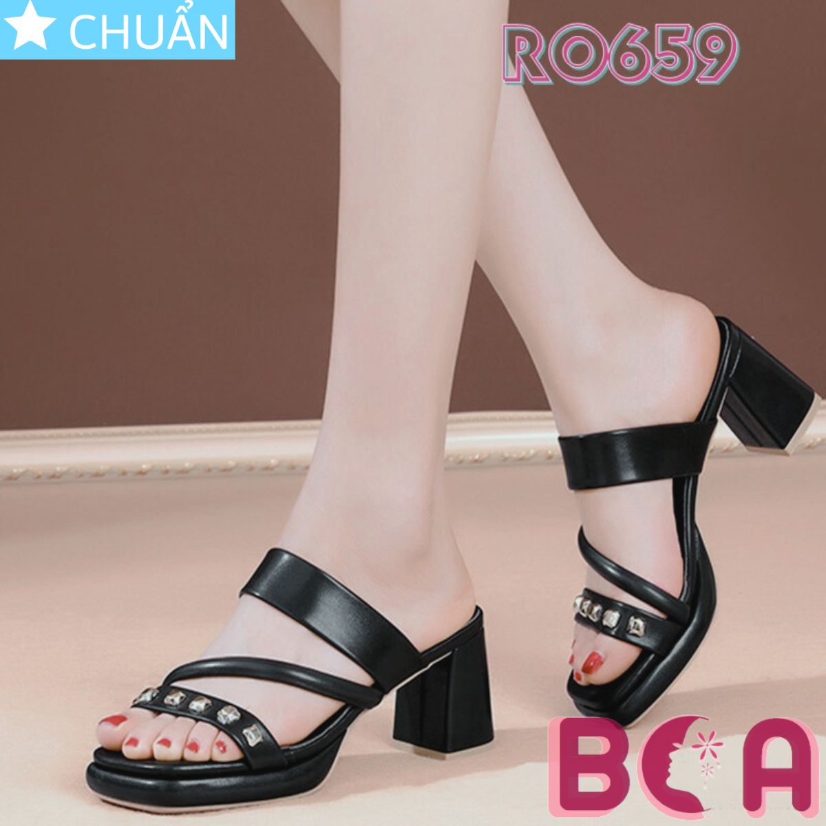 Sục nữ hở mũi cao cấp 6 phân RO659 ROSATA tại BCASHOP thiết kế năng động kết hợp chất liệu êm ái giúp mang thoải mái, tự tin
