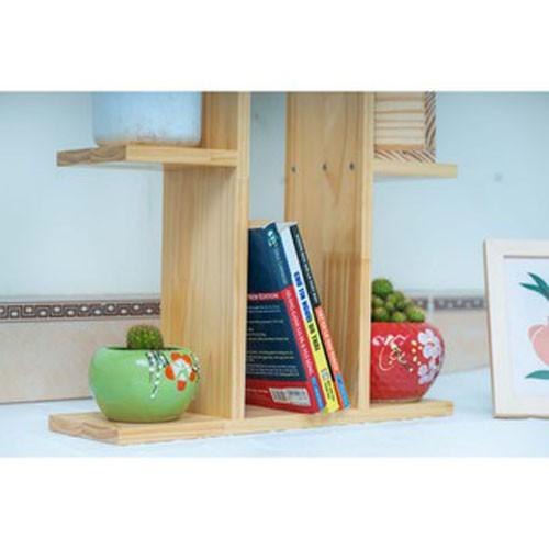 Kệ gỗ, giá đỡ cây cảnh trang trí phòng bàn làm việc lắp ghép tiện lợi 40x40x12cm
