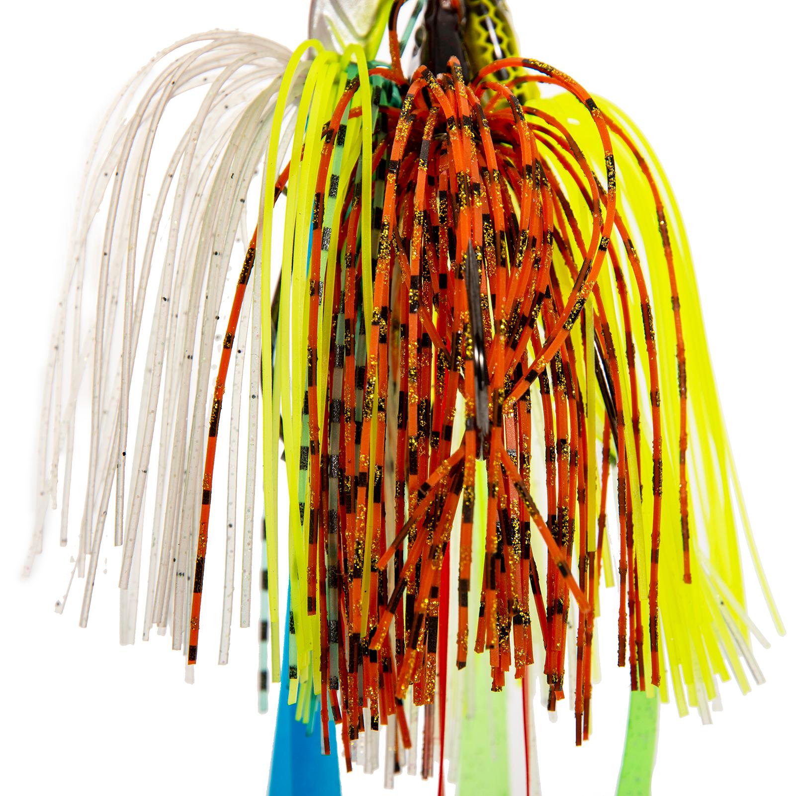 10g Bladed Jig Fishing Lure Spinner Bait Squid Lure Silicone Skirt with Hook