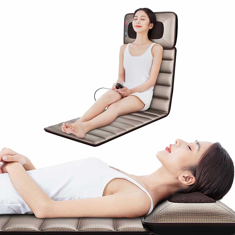 Đệm massage da PU hồng ngoại Leerkang LEK918F hỗ trợ túi khí, rung tần số cao, xoa bóp gối có thể tháo rời, hàng chính hãng