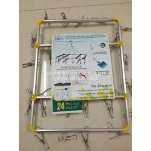 MÓC CHÙM INOX KHUNG NHÔM 24 MÓC