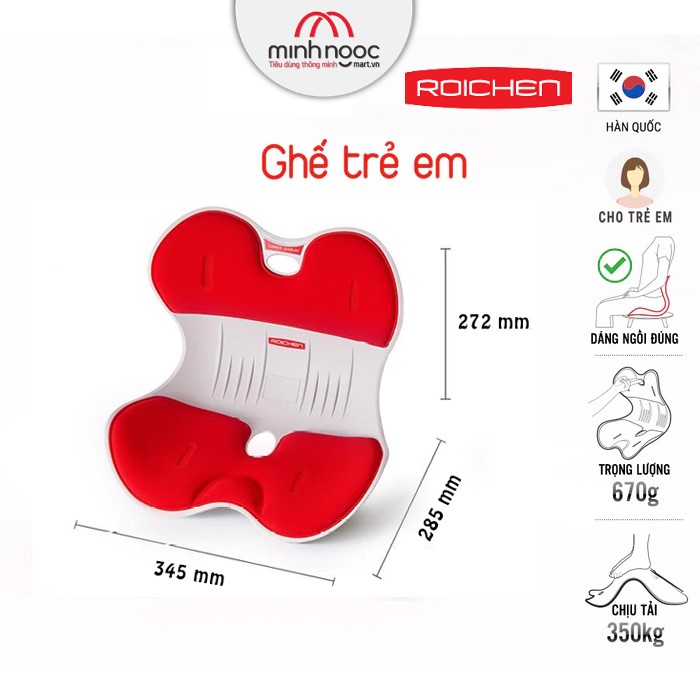 [Gia dụng Minh Ngọc] COMBO 2 Ghế chỉnh dáng ngồi đúng - Roichen Hàn Quốc (Made in Korea). Nhiều Combo lựa chọn (Combo 2 Nam, Combo 2 Nữ, Combo Nam &amp; Nữ, Combo Nam &amp; Trẻ em, Combo Nữ &amp; Trẻ Em)