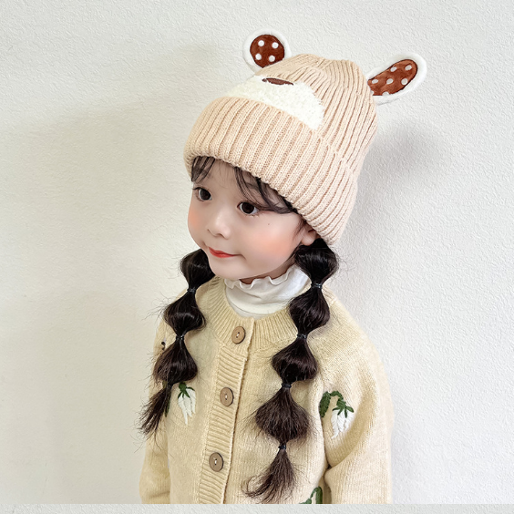 Bộ mũ len kèm khăn thắt nơ phong cách Hàn cho bé, nón len cho bé kèm khăn mẫu mới nhất